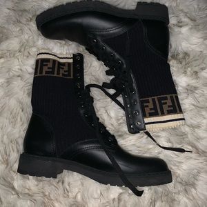 fendi military boots